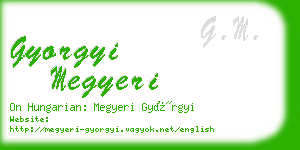 gyorgyi megyeri business card